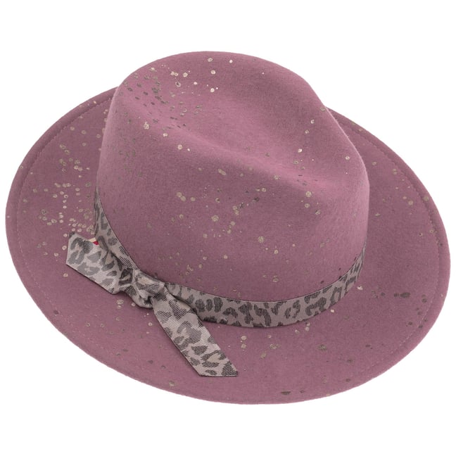 Wool Felt Hat with Leopard Band by 