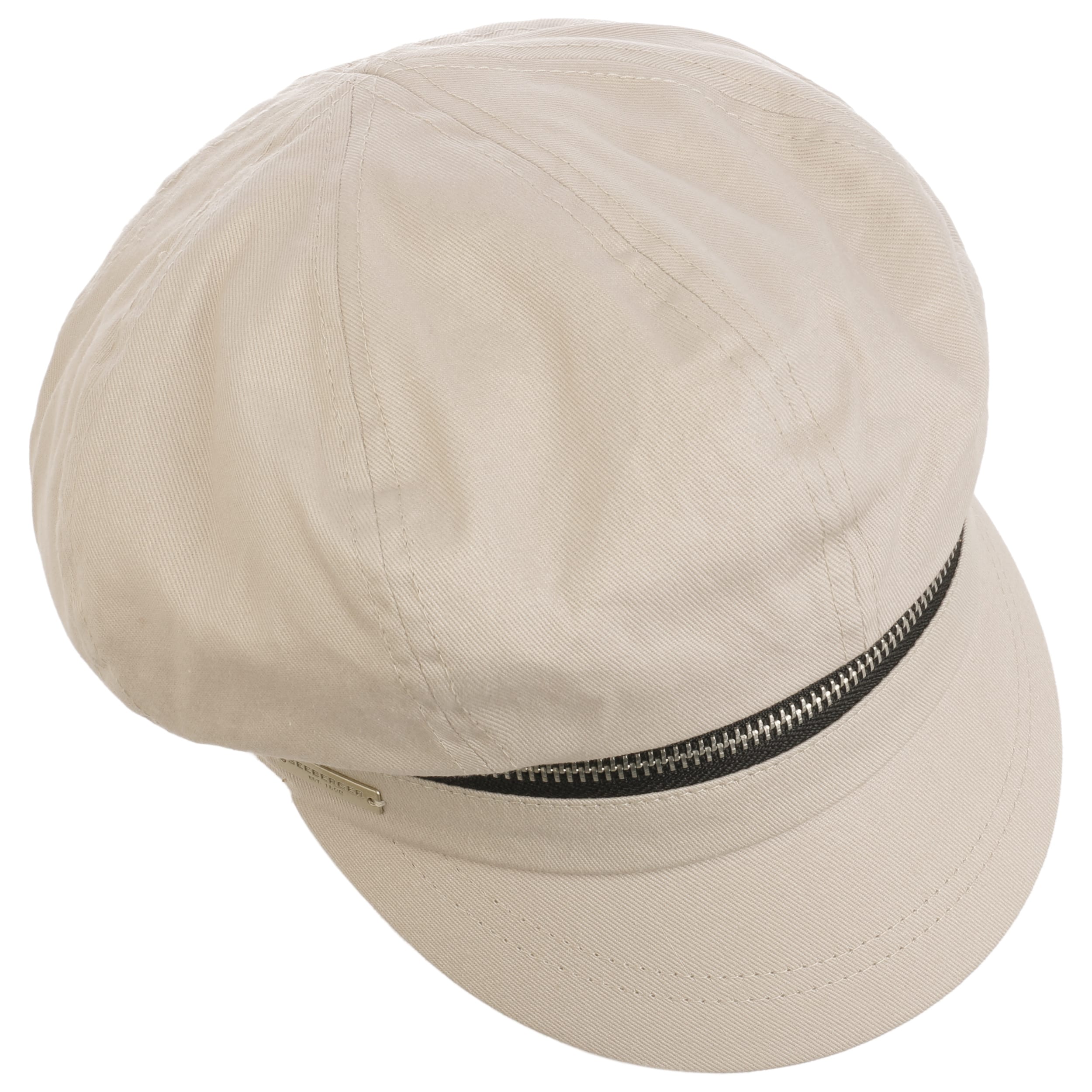 Zip Cotton Newsboy Cap by Seeberger - 40,95 €