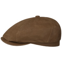6 Panel Calf Leather Flat Cap by Stetson - 169,00 €