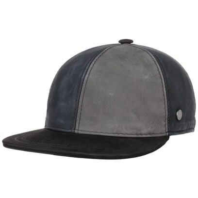 6 Panel Tricolour Leather Cap by Lierys - 65,95 &euro;