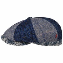 8 Panel Patchwork Flat Cap by Alfonso D�Este - 1019,00 kr