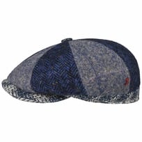 8 Panel Patchwork Flat Cap by Alfonso D�Este - 1019,00 kr