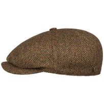 8 Panel Wool Herringbone Flat Cap by Balmoral - 959,00 kr