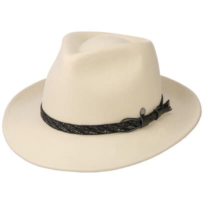 Barnell White Bogart Wool Felt Hat by Lierys - 83,95 &euro;