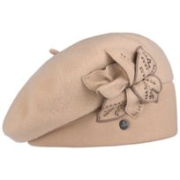 Beret i Tovet Ull med Blomst by Lierys - 1319,00 kr