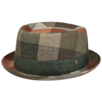 Big Check Pork Pie Linen Hat by Lierys - 83,95 &euro;