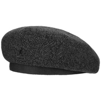 Beret noir cache oreilles - 504 wool earflap noir par Kangol.