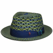 Blue & Green Panama-hatt by Alfonso D�Este - 2409,00 kr