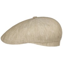 Bricksford 8 Panel Lin Flat Cap by Stetson - 1279,00 kr