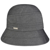 Chambray Cotton Cloche Hat by Seeberger - 42,95 €