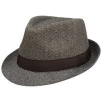 Classic Herringbone Trilby Stoffhatt by Lipodo - 449,00 kr
