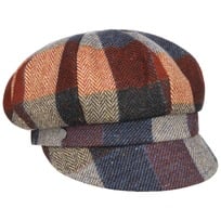 Coloured Herringbone Checks Newsboy Cap by Lierys - 969,00 kr