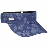 Floral Print Denim Visor by Seeberger - 38,95 &euro;