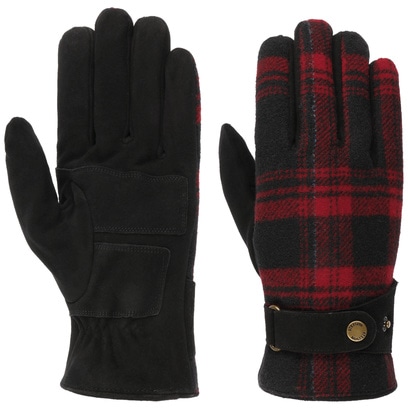 Goat Suede Woolen Check Gloves by Stetson - 103,95 &euro;