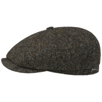 Hatteras Dark Herringbone Flat Cap by Stetson - 155,95 &euro;