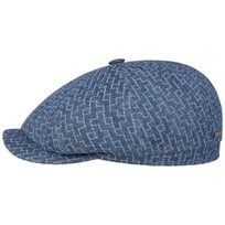 Hatteras Embroidered Denim Flat Cap by Stetson - 1279,00 kr