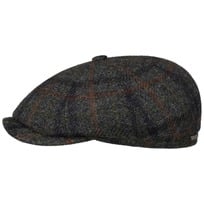 Hatteras Harris Tweed Check Flat Cap by Stetson - 1609,00 kr
