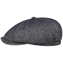 Hatteras Heavy Twotone Twill Flat Cap by Stetson - 1389,00 kr
