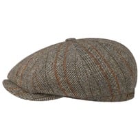 Hatteras Herringbone Stripe Flat Cap by Stetson - 1279,00 kr