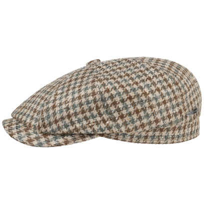 Hatteras Tricolour Houndstooth Flat Cap by Stetson - 165,95 &euro;