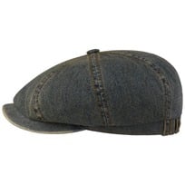 Hatteras Washed Denim Flat Cap by Stetson - 959,00 kr