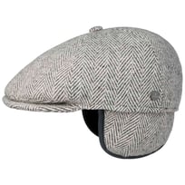Herringbone Flat Cap med �reklaffer by Lierys - 759,00 kr