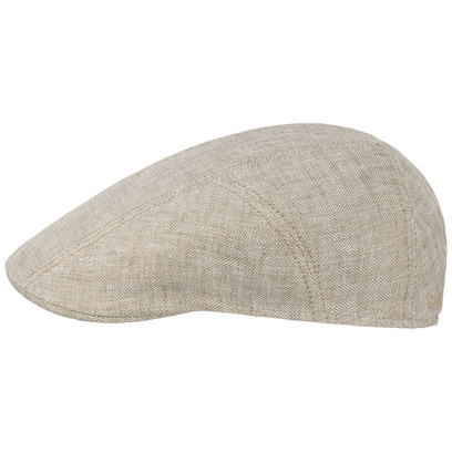 Herringbone Linen Flat Cap by Stetson - 82,95 &euro;