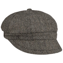 Herringbone Wool Newsboy Cap by Loevenich - 53,95 &euro;
