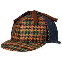 Houndstooth Deerstalker Cap by Alfonso DEste - 1559,00 kr