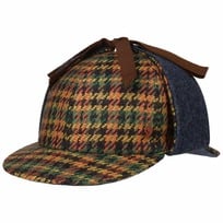 Houndstooth Deerstalker Cap by Alfonso DEste - 1559,00 kr