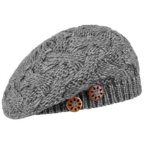 Jil Strikket Beret med Knapper by Lierys - 539,00 kr