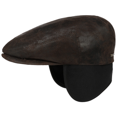 Kent Pigskin Flat Cap with Ear Flaps by Stetson - 103,95 &euro;
