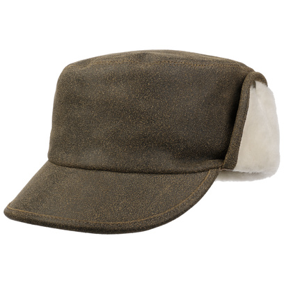 Leather Army Cap with Ear Flaps by Lierys - 87,95 &euro;