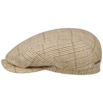 Linen Mix Stripe Driver Flat Cap by Stetson - 123,95 &euro;
