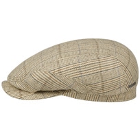 Linen Mix Stripe Driver Flat Cap by Stetson - 155,95 &euro;