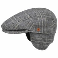 Merlino Check Flat Cap med �reklaffer by Mayser - 1319,00 kr