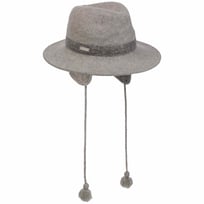 Milled Wool Fedora Hat with Ear Flaps by Seeberger - 72,95 &euro;