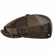 Mindell 8 Panel Patchwork Flat Cap by Lierys - 969,00 kr