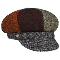 Multicolour Patchwork Newsboy Cap by Lierys - 609,00 kr
