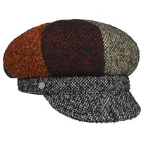 Multicolour Patchwork Newsboy Cap by Lierys - 609,00 kr