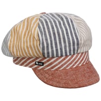 Multicolour Stripes Newsboy Cap by Lipodo - 499,00 kr