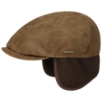 Pigskin Flat Cap with Ear Flaps by Stetson - 134,95 &euro;