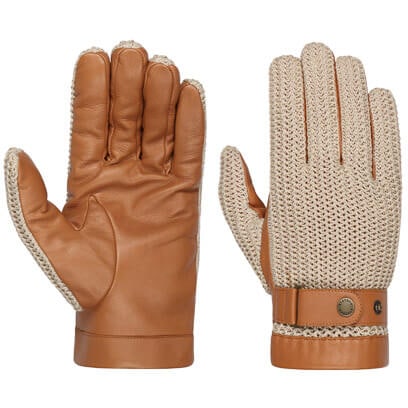 Sheep Nappa Leather & Knit Gloves by Stetson - 92,95 &euro;