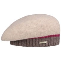 Shiny Stripe Beret i Tovet Ull by Seeberger - 559,00 kr