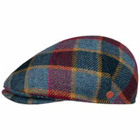 Sidney Big Colour Check Flat Cap by Mayser - 1199,00 kr
