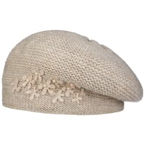 Strikket Beret med Blomster og Perler by McBURN - 609,00 kr