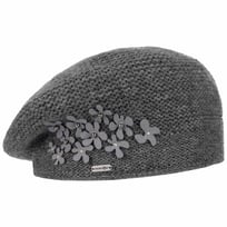 Strikket Beret med Blomster og Perler by McBURN - 609,00 kr