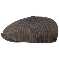 Stripe Barista 8 Panel Flat Cap by Stetson - 1309,00 kr