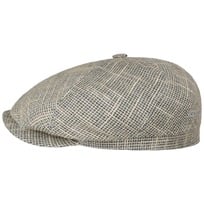 Sustainable Linen Mix 6 Panel Flat Cap by Stetson - 959,00 kr