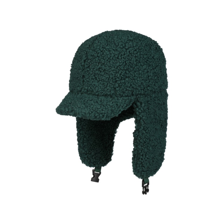 Barts Kamikaze Water Resistant Trapper Hat with Ear Flaps and Faux Fur Trim  - Black or Army Green